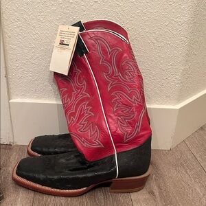 Justin Boots Red and Black Western Footwear